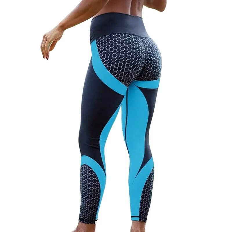 Women Push Up Printed Pants Fitness Gym Bodybuilding Seamless High Waist