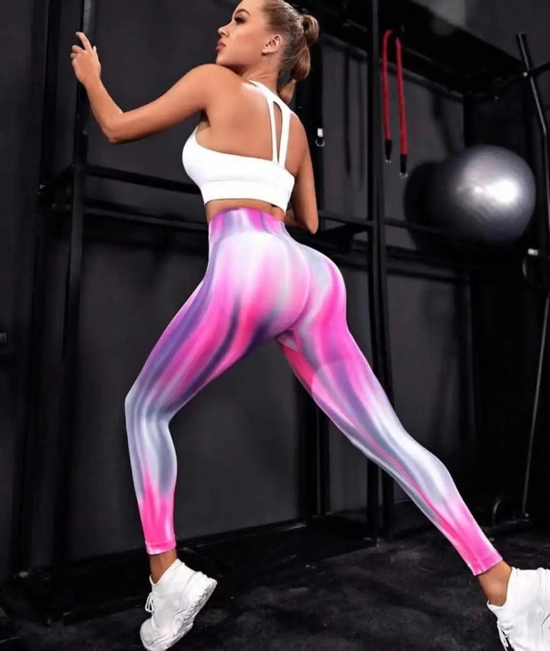 New Design, Tie-Dyed Yoga Leggings: High Waist, Gym, Running sports wear