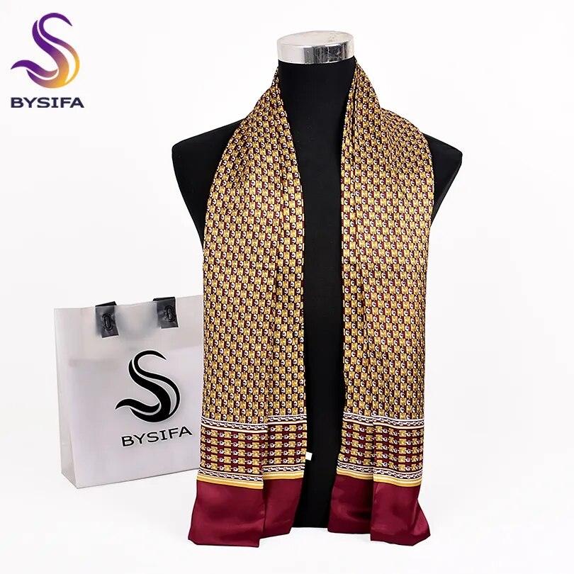 Men Silk Scarves Long 160*26cm