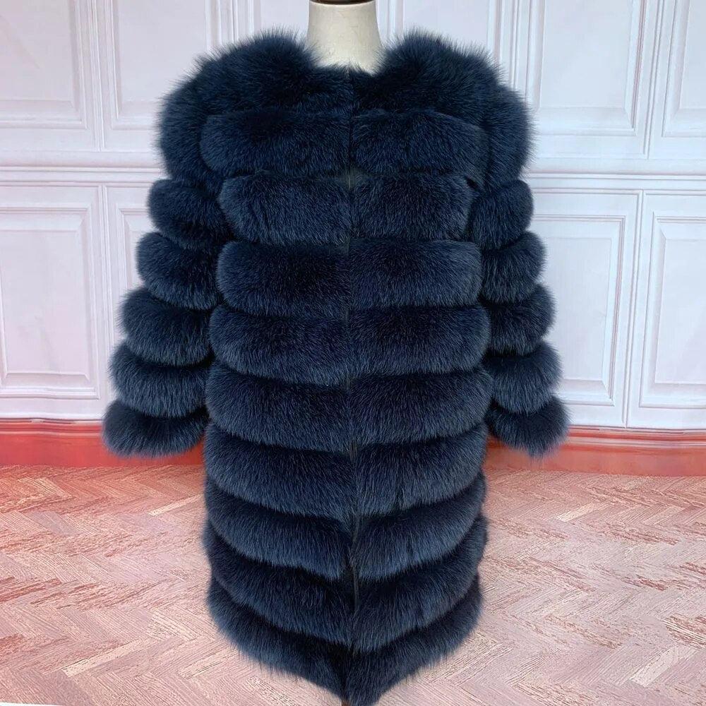 Fox fur down coat high quality