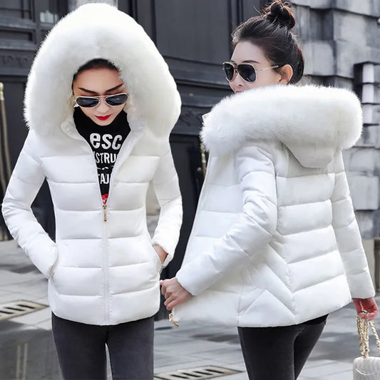 Winter Jacket Big Fur Hoodie Thick Warm Winter Coat