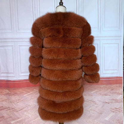 Fox fur down coat high quality