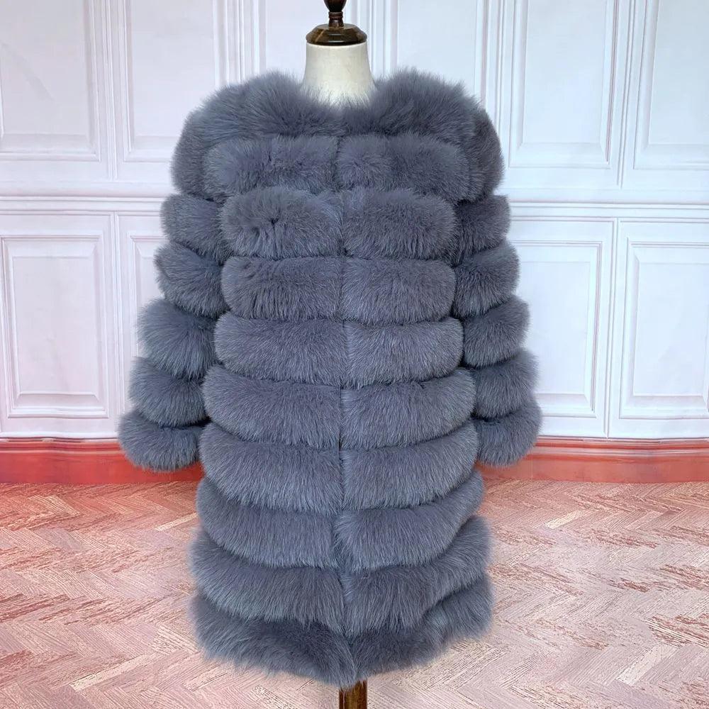 Fox fur down coat high quality