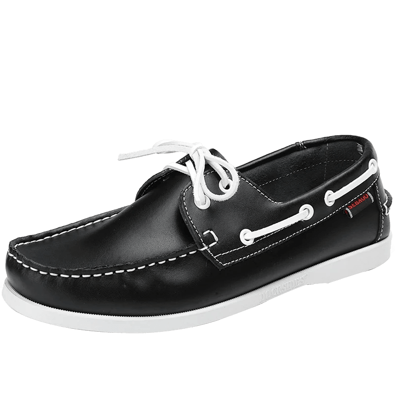 Top-Quality Leather Topsiders: Comfortable Men's Moccasins Casual Style