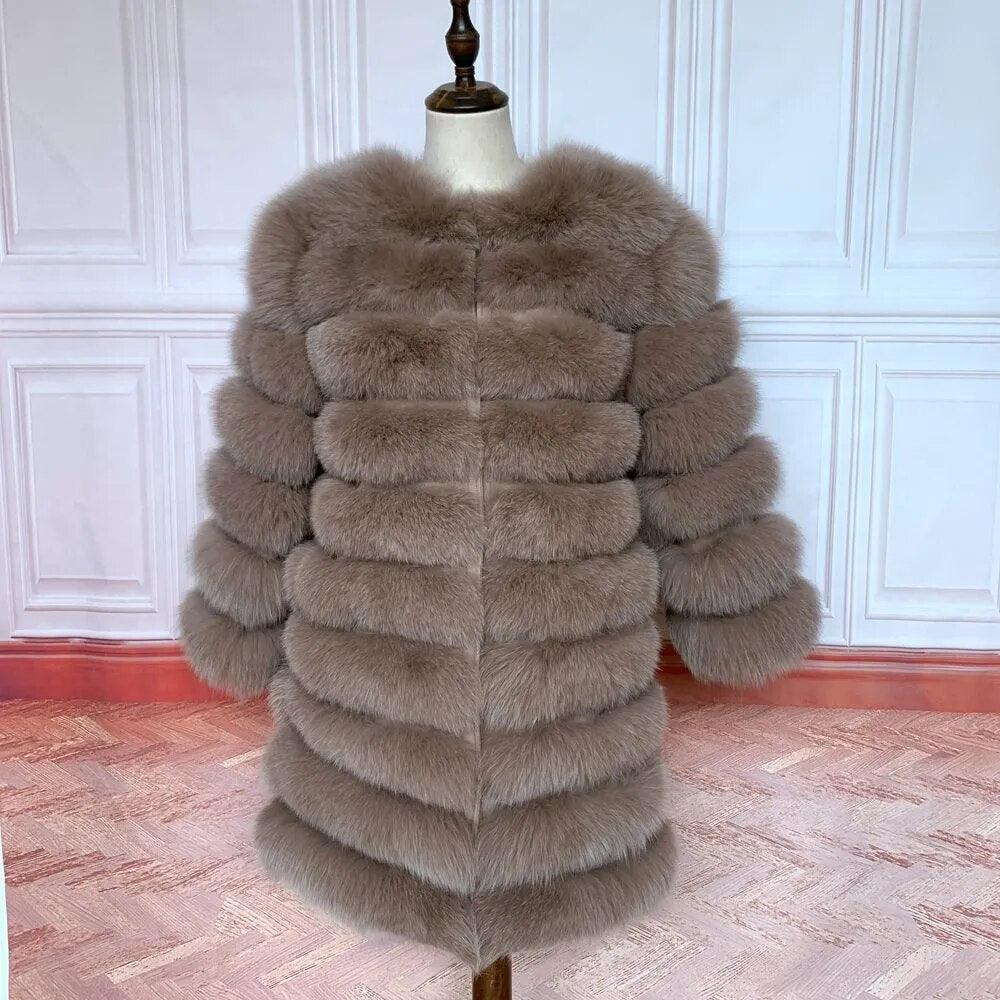 Fox fur down coat high quality