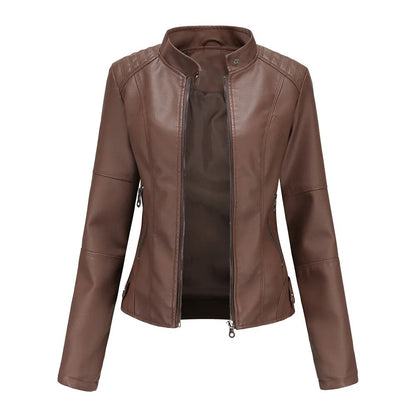 Biker Style Faux Leather Jacket