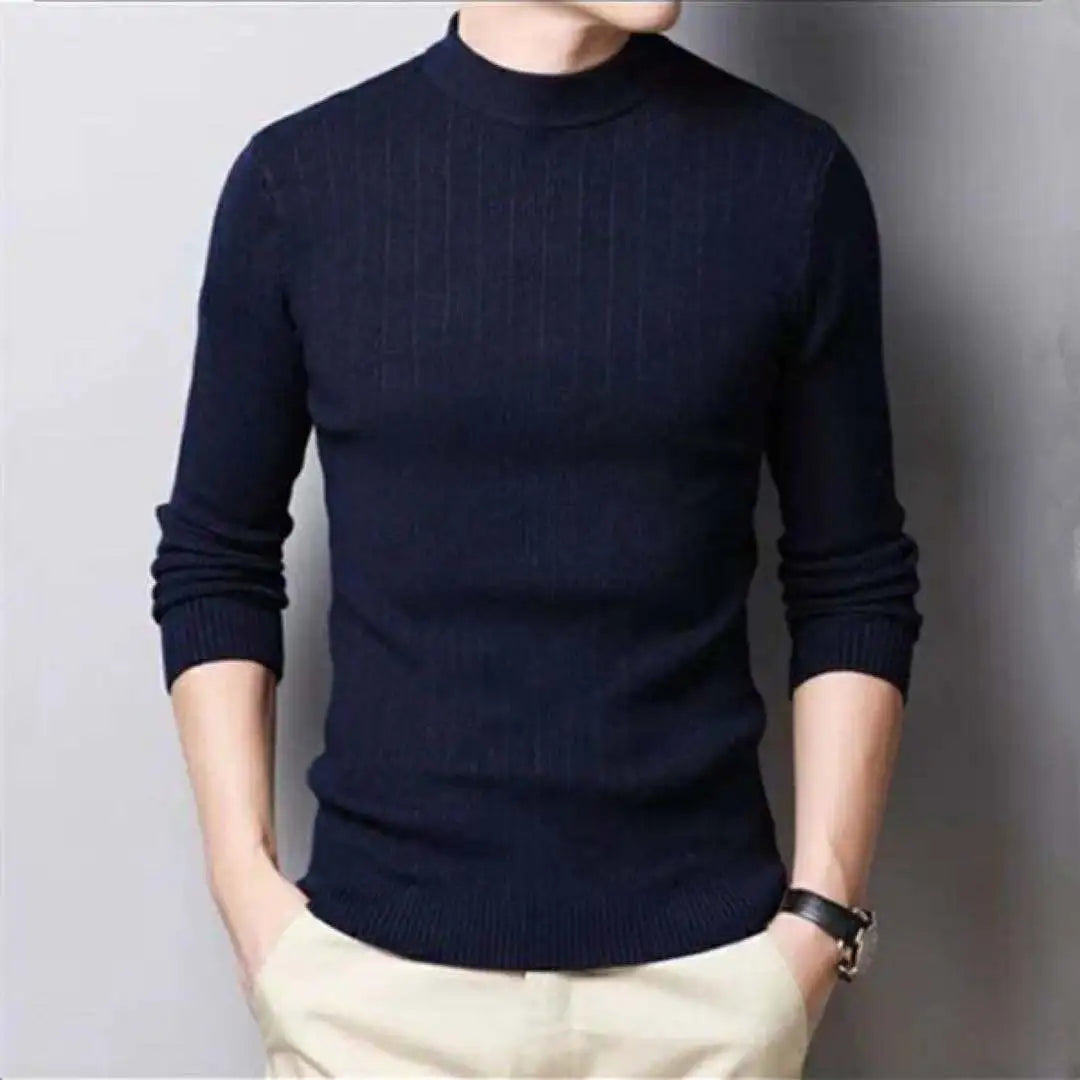 Men Casual Style Wool Turtleneck Warm Cotton Sweaters