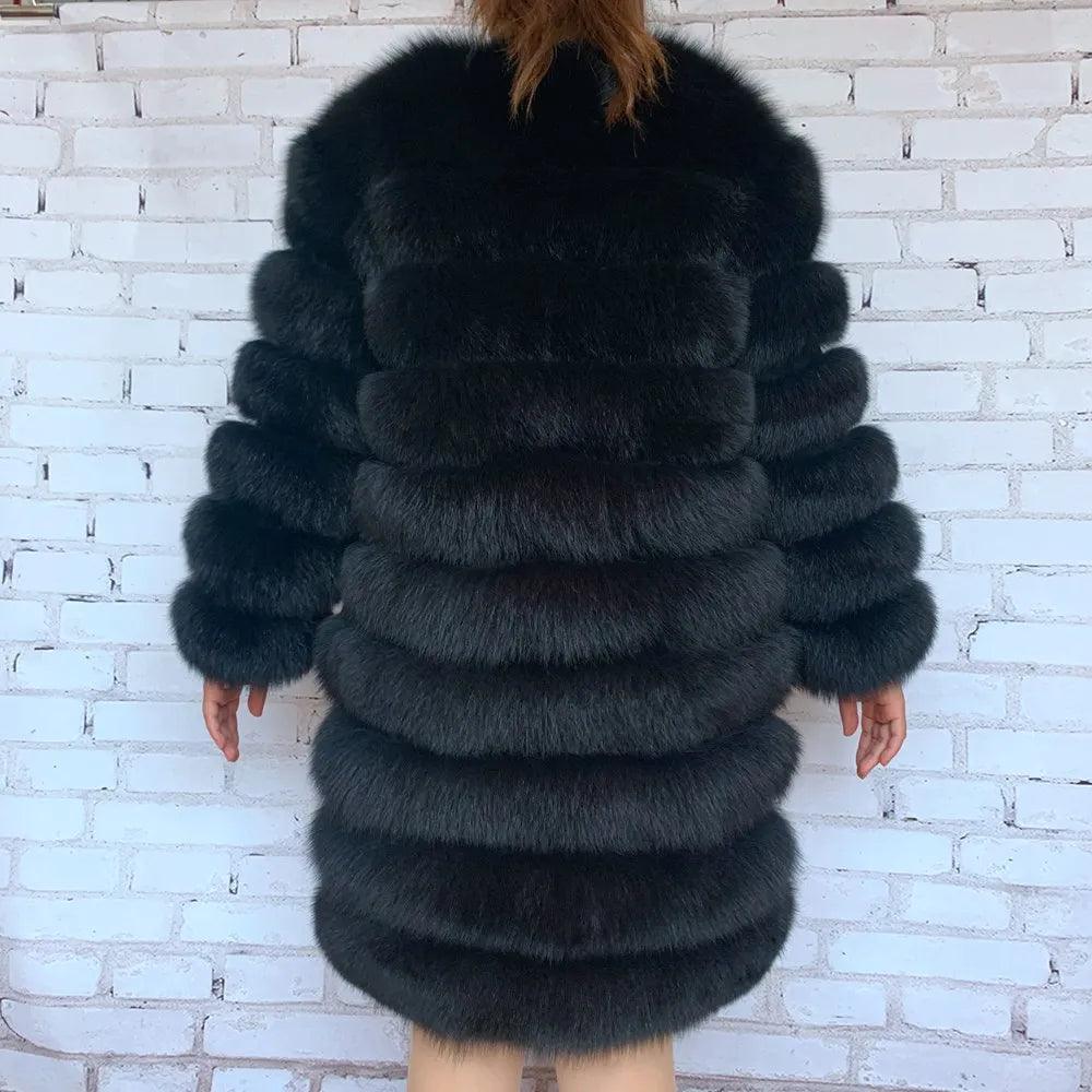 Fox fur down coat high quality