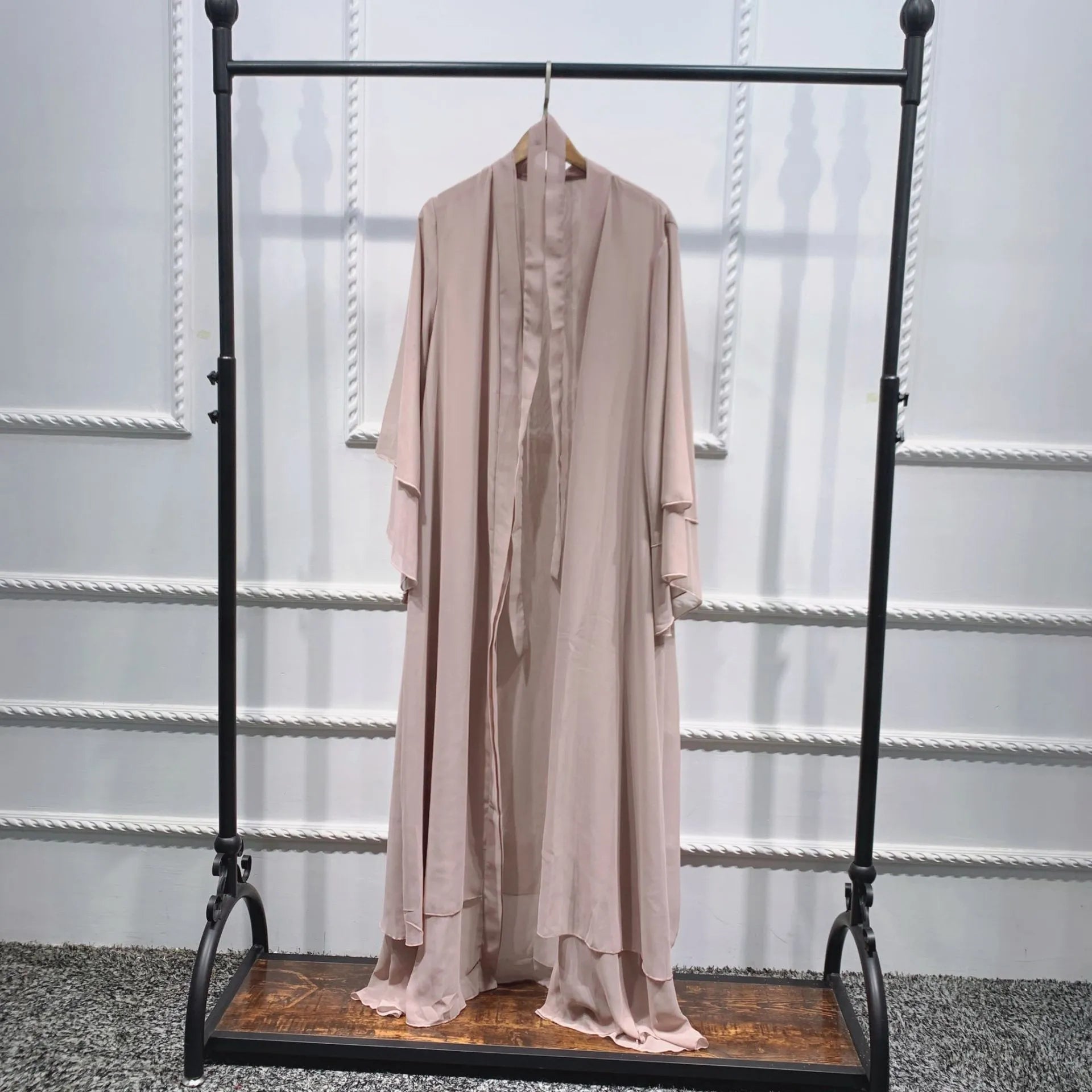 Chiffon Abaya Casual With Belt NO Scarf