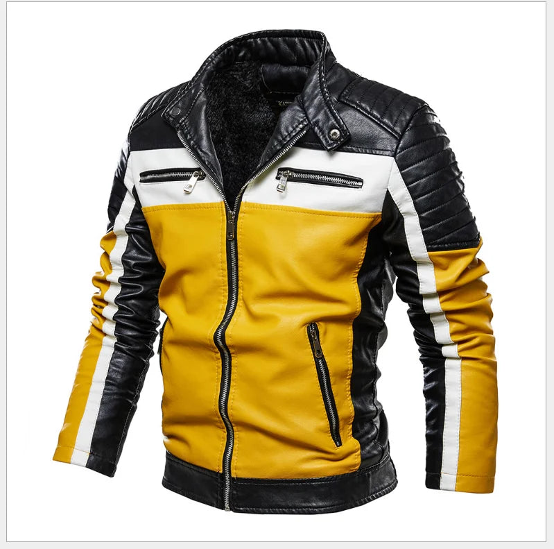 New European Style Men's Motorcycle Jacket