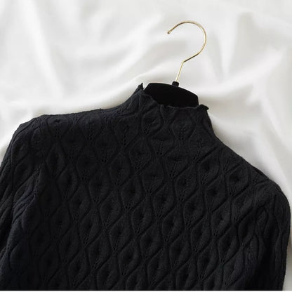 Short Turtleneck Warm Pullover Slim Knitted Sweater