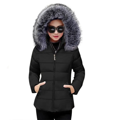 Winter Jacket Big Fur Hoodie Thick Warm Winter Coat