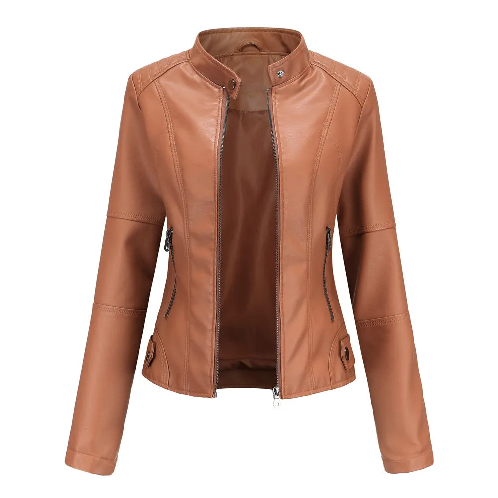 Biker Style Faux Leather Jacket