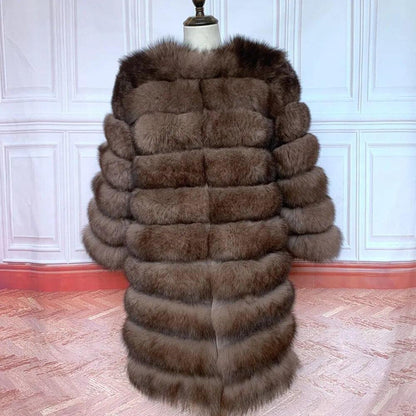 Fox fur down coat high quality