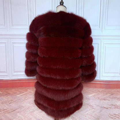 Fox fur down coat high quality