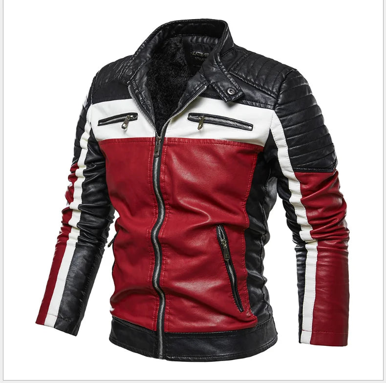 New European Style Men's Motorcycle Jacket