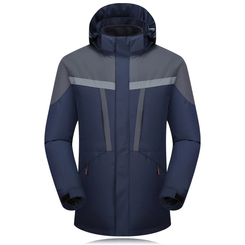 Reflective Outdoor Winter Jackets for Men, Plus Size