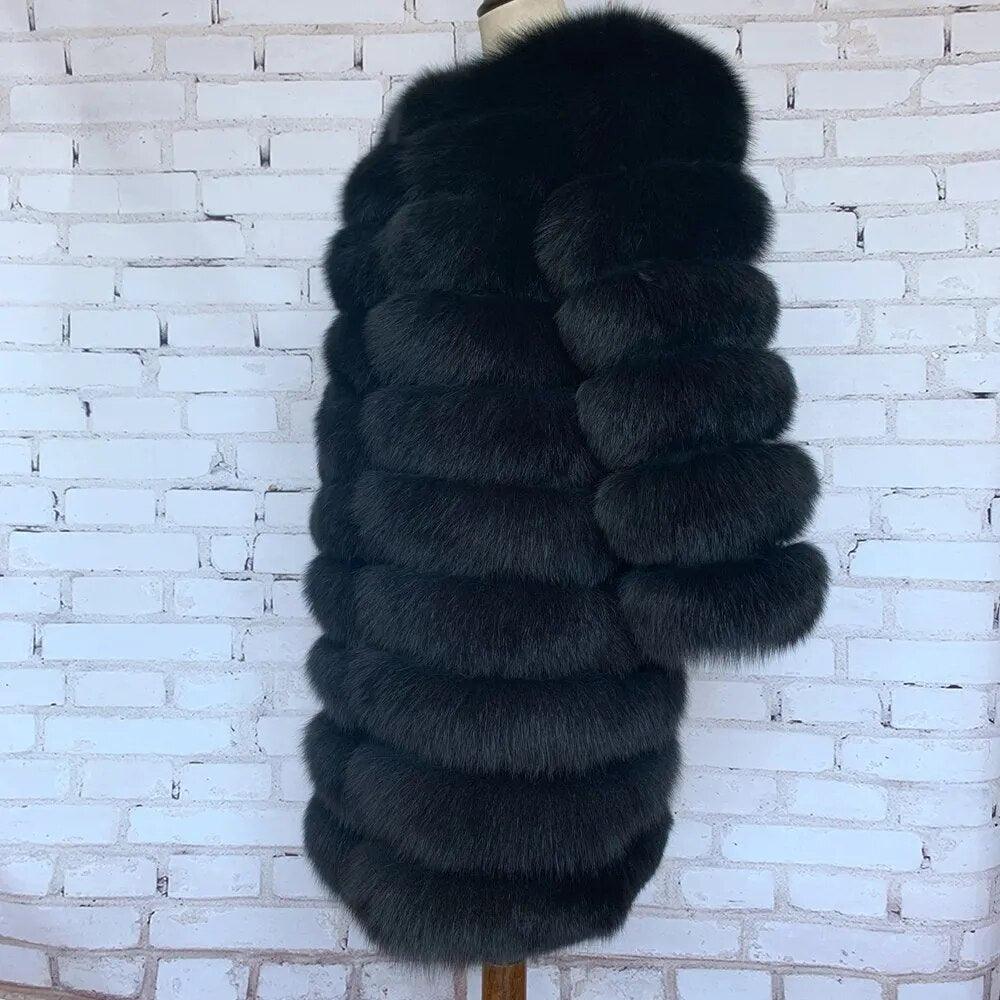 Fox fur down coat high quality