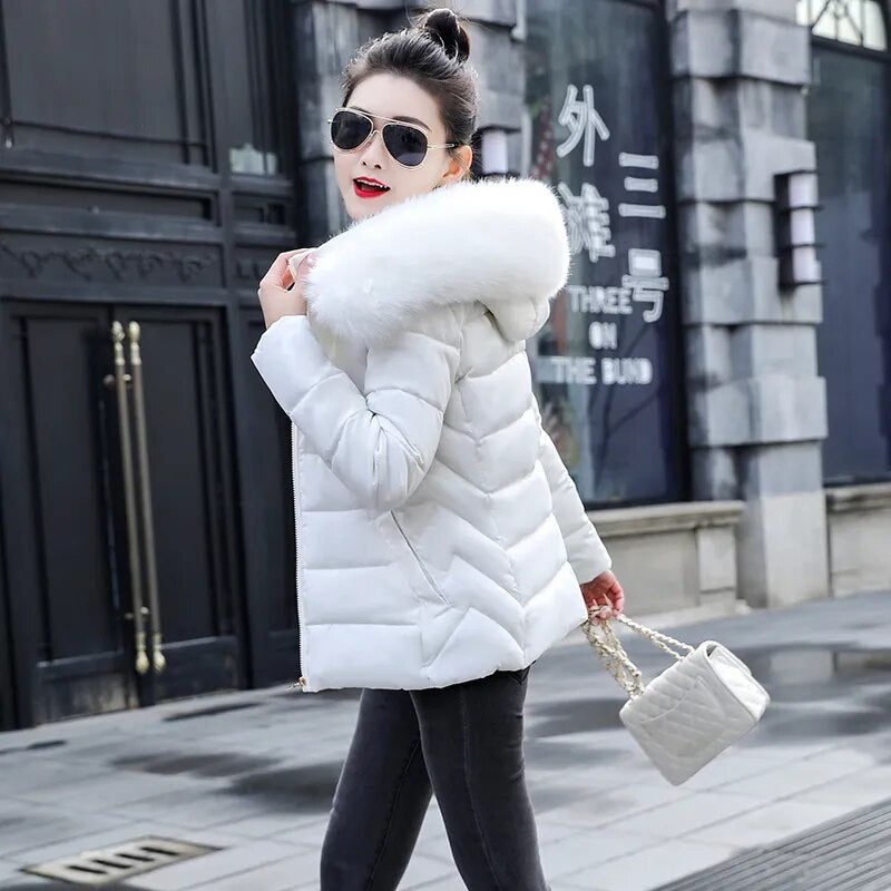 Winter Jacket Big Fur Hoodie Thick Warm Winter Coat