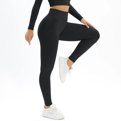 Seamless High-Waisted Leggings, Tummy Control