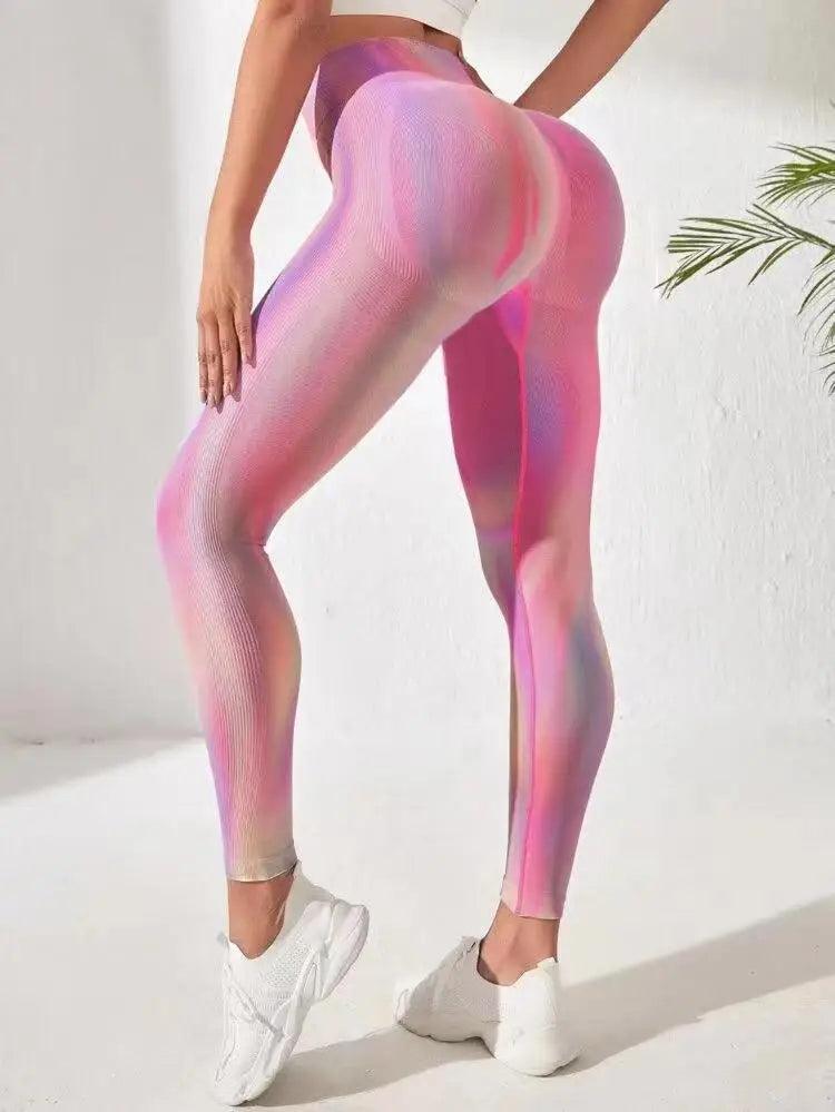 New Design, Tie-Dyed Yoga Leggings: High Waist, Gym, Running sports wear