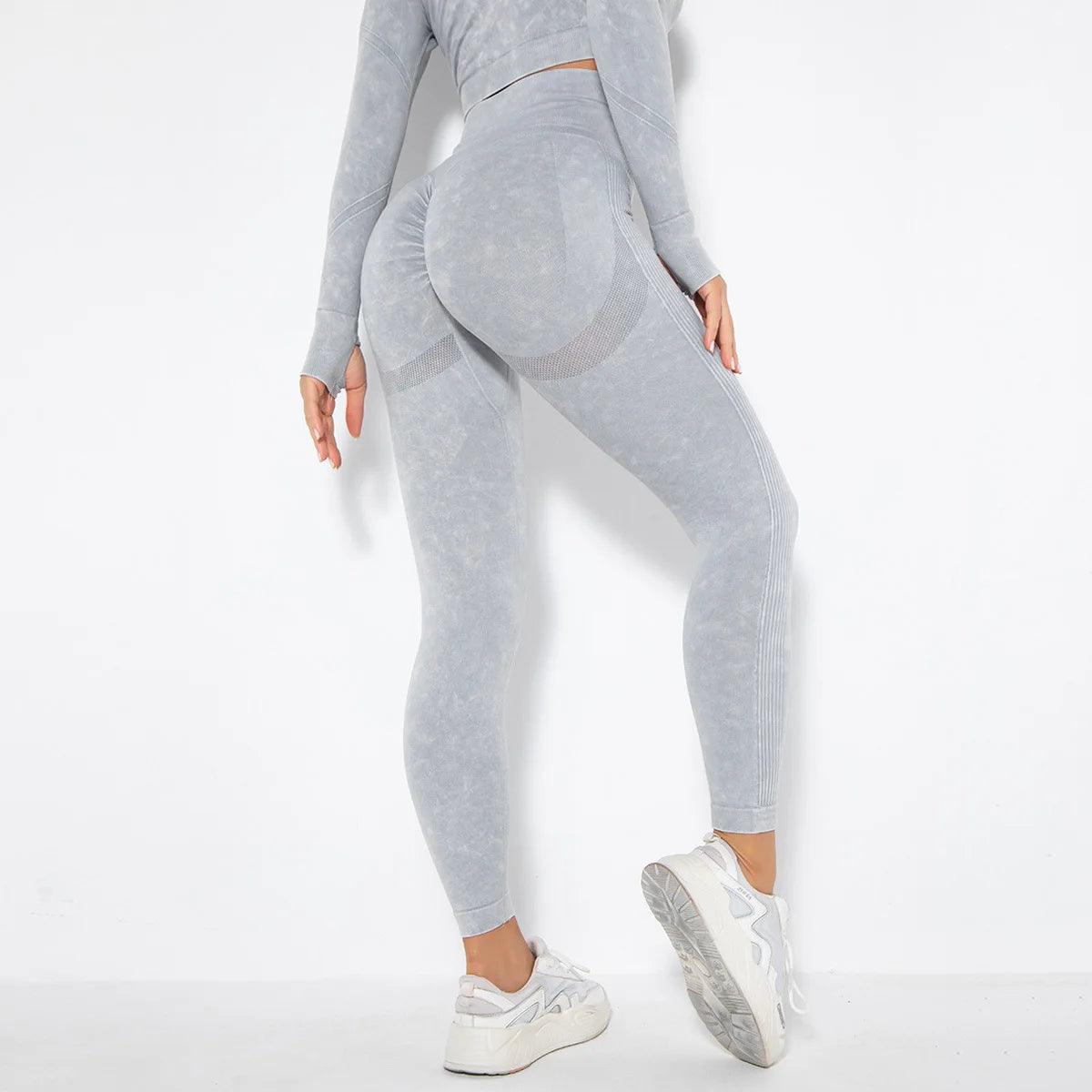 Seamless Yoga Leggings: Sports Fitness, Peach Hip