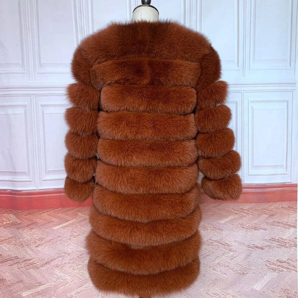 Fox fur down coat high quality