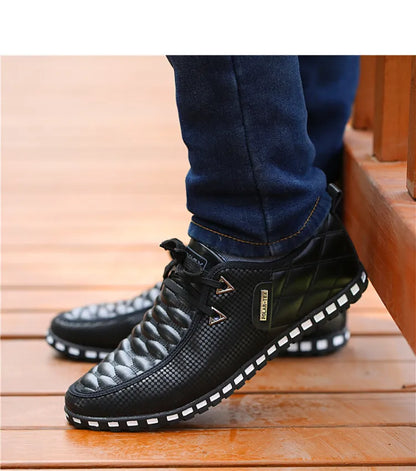 Men Leather Casual Breathable Light Shoes