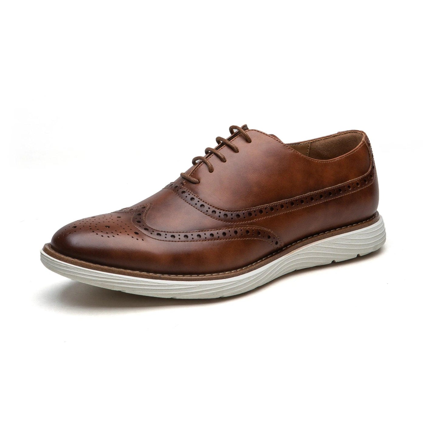 Elegant Lace-up Oxford Leather Shoes: Lightweight Men's Casual Style