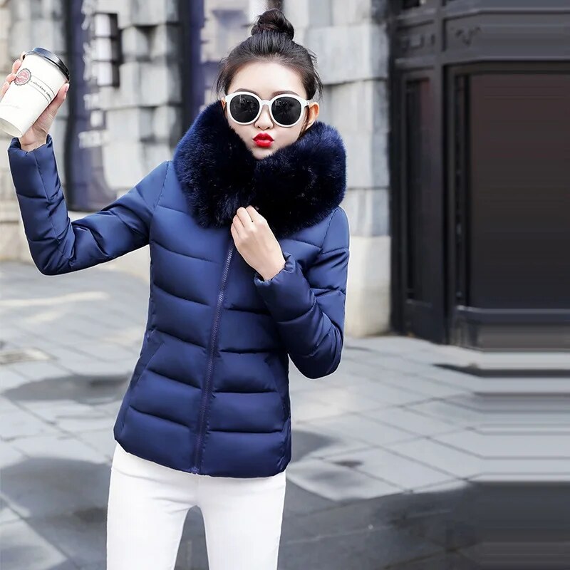 Winter Jacket Big Fur Hoodie Thick Warm Winter Coat