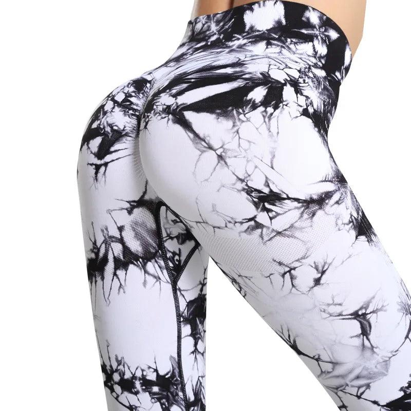 Tie Dye Yoga Leggings: Soft, Seamless, Butt Lifting, Workout Tights, Fitness Scrunch Butt