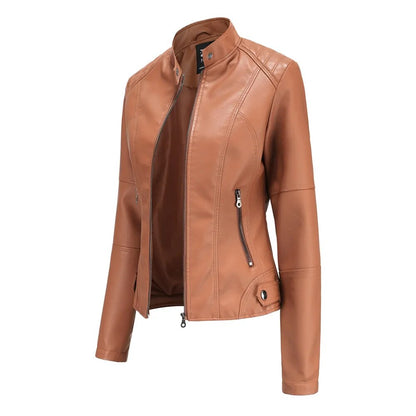 Biker Style Faux Leather Jacket