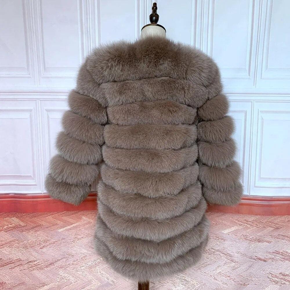 Fox fur down coat high quality