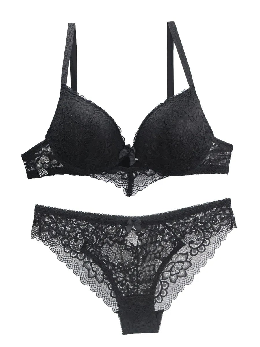 Classy Lace Bra Set Push Up