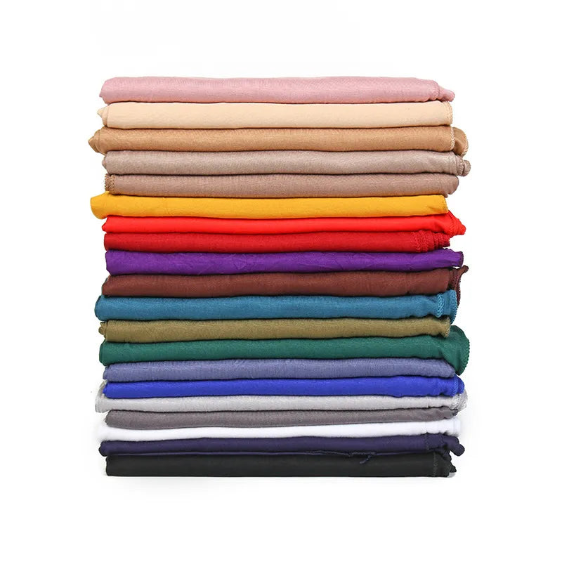 Cotton Jersey Hijab Headscarf Long Plain 20+ Colors