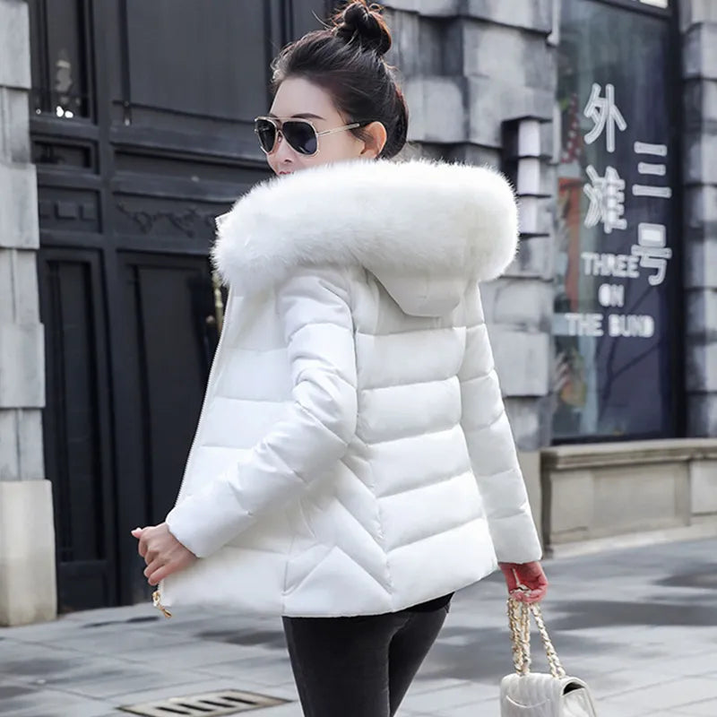 Winter Jacket Big Fur Hoodie Thick Warm Winter Coat