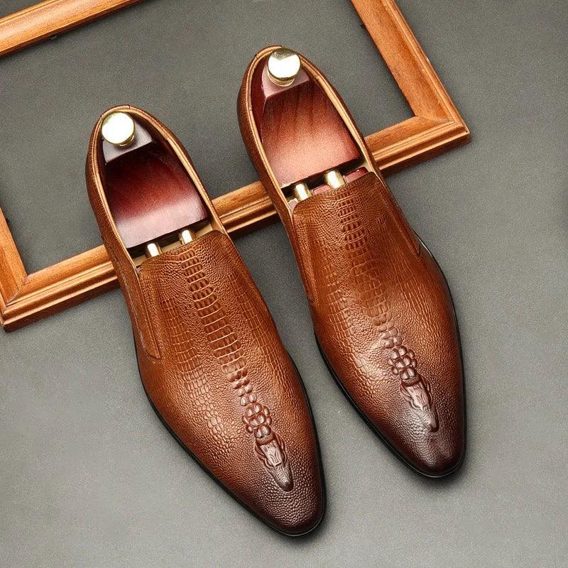 Authentic British Style: Genuine Leather Men's Dressy Formal Shoes