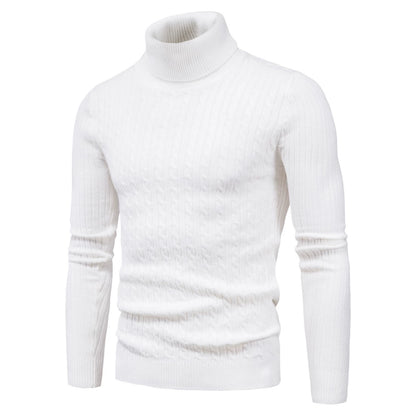 Men Turtleneck Sweater Warm Pullover Knitted