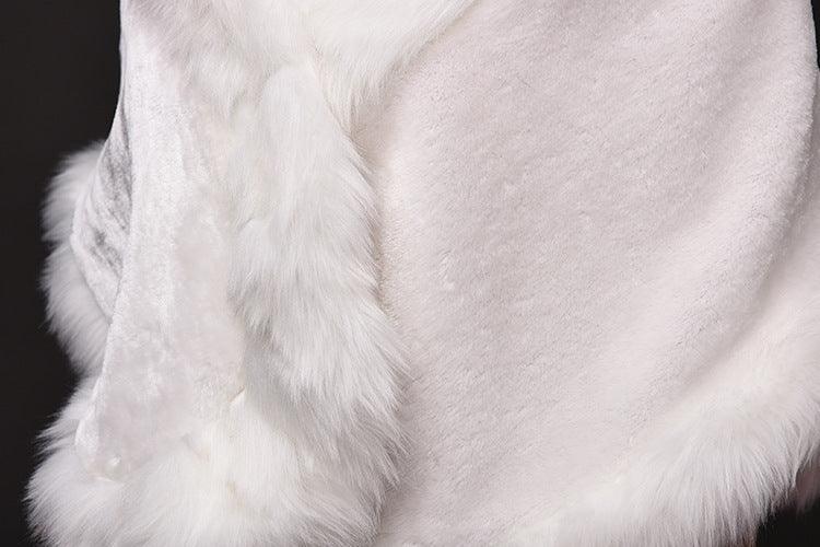 Faux Fur Wraps Coat White Shrug Women Jacket