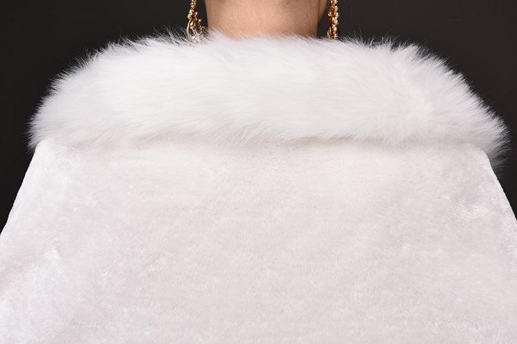 Faux Fur Wraps Coat White Shrug Women Jacket