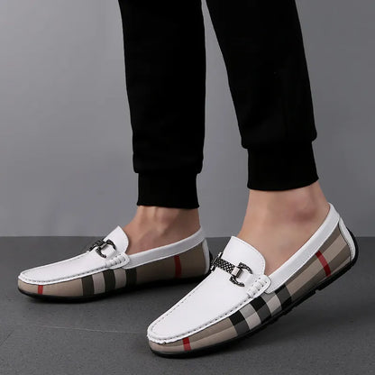 Men's Leather Patchwork Loafer Shoes