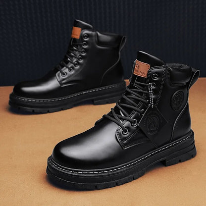 High Top Ankle Lace-Up Retro Boots