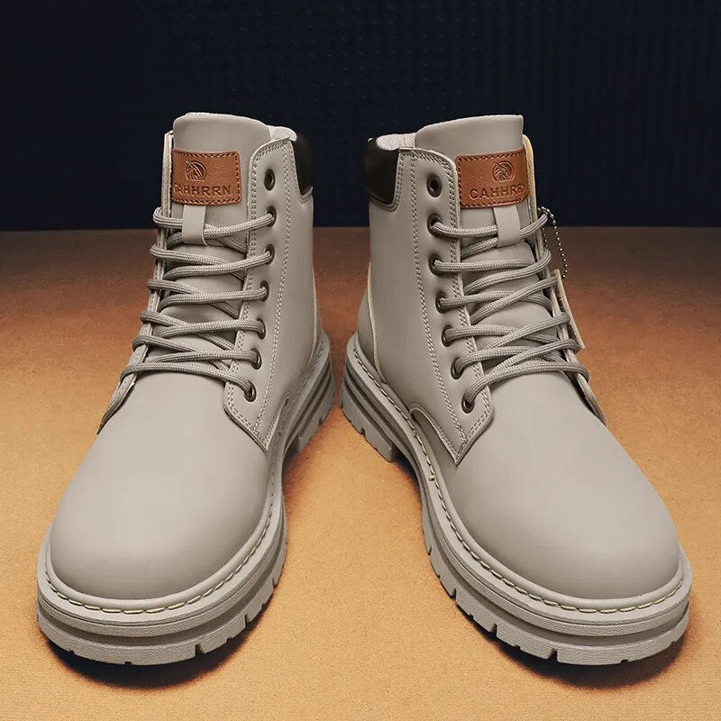 High Top Ankle Lace-Up Retro Boots