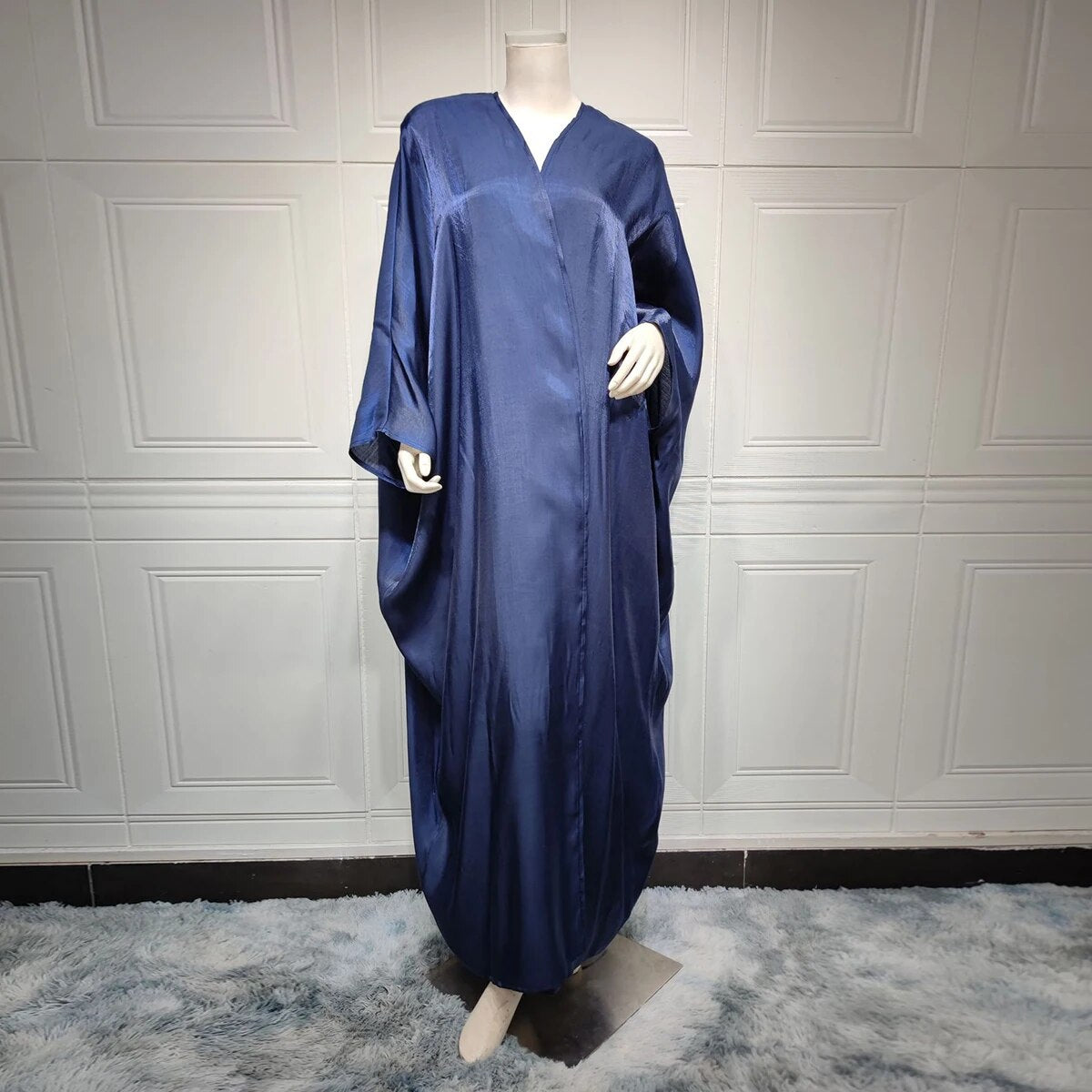 Stunning Modest Moroccan Style Casual Open Abaya Silk Satin