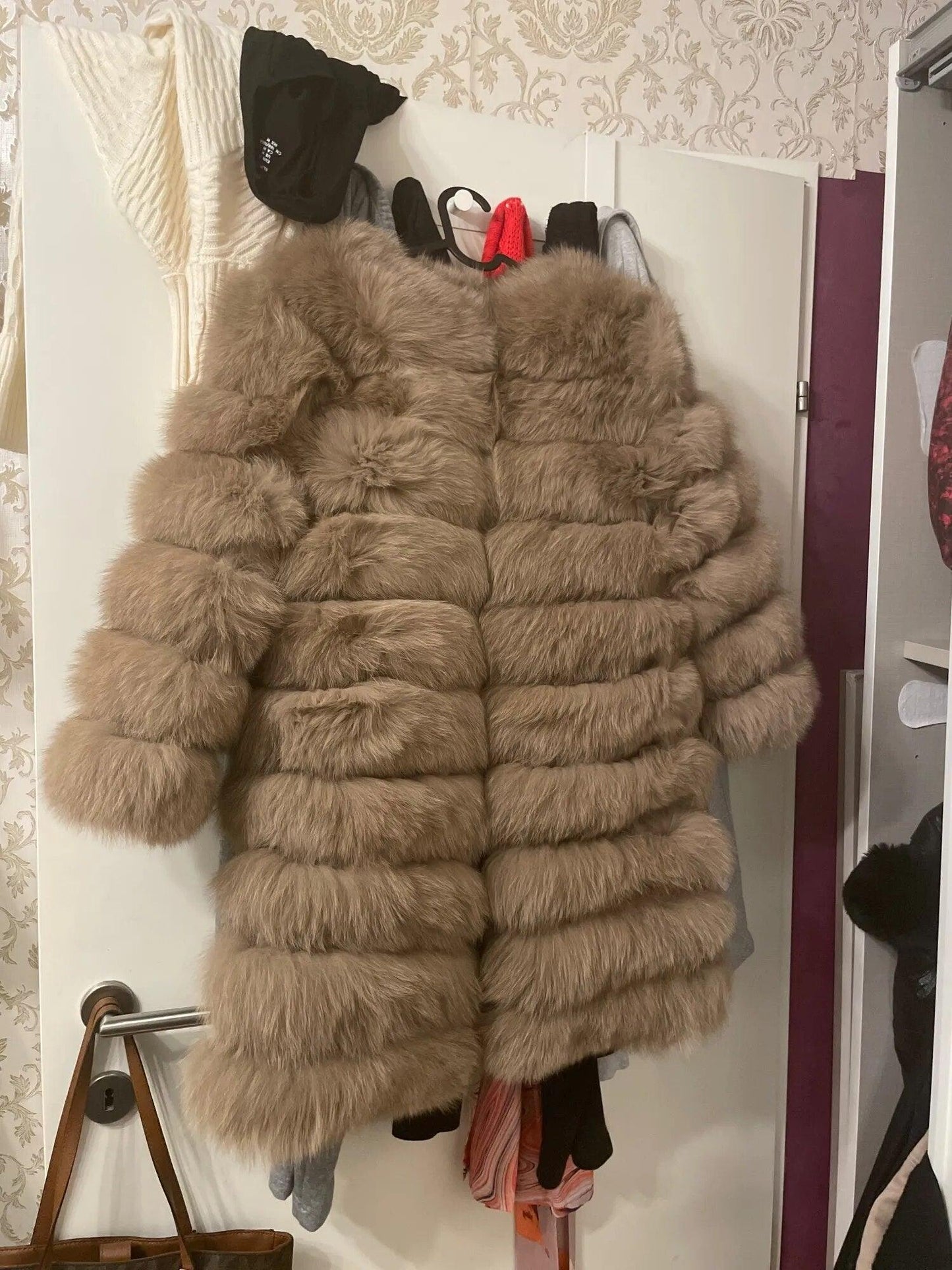 Fox fur down coat high quality