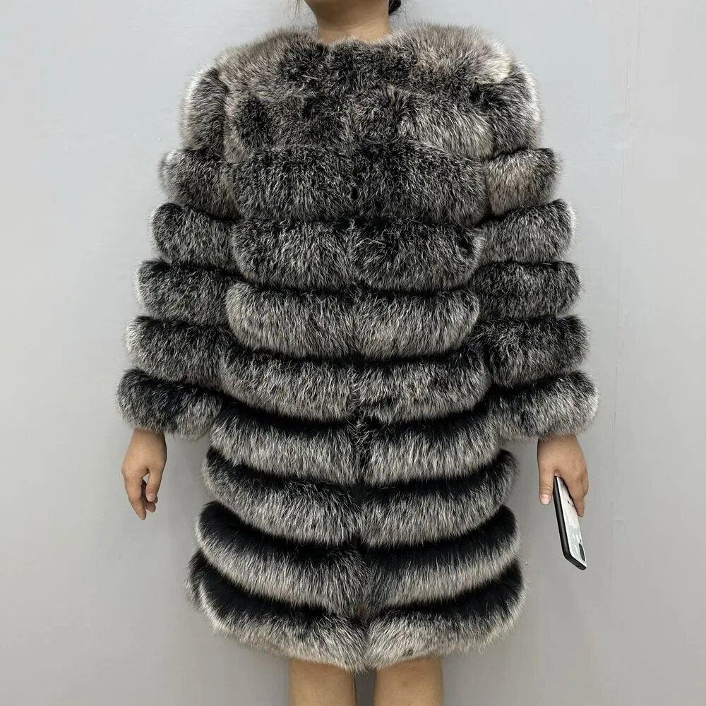 Fox fur down coat high quality