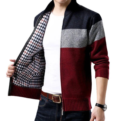 Men's Cardigan Single-Breasted Plus Size Available