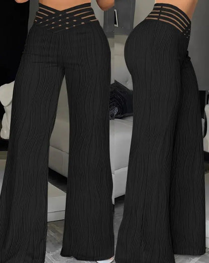 Elegant High Waist Wide Leg Bootcut Pants