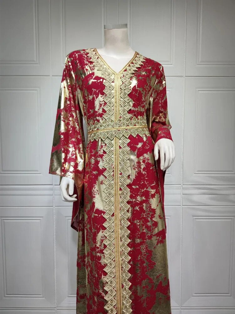 Abaya Sleeve Moroccan Caftan Elegant Gown