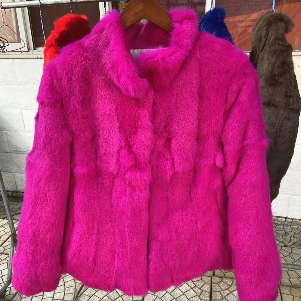 Natural Rabbit Fur Coat